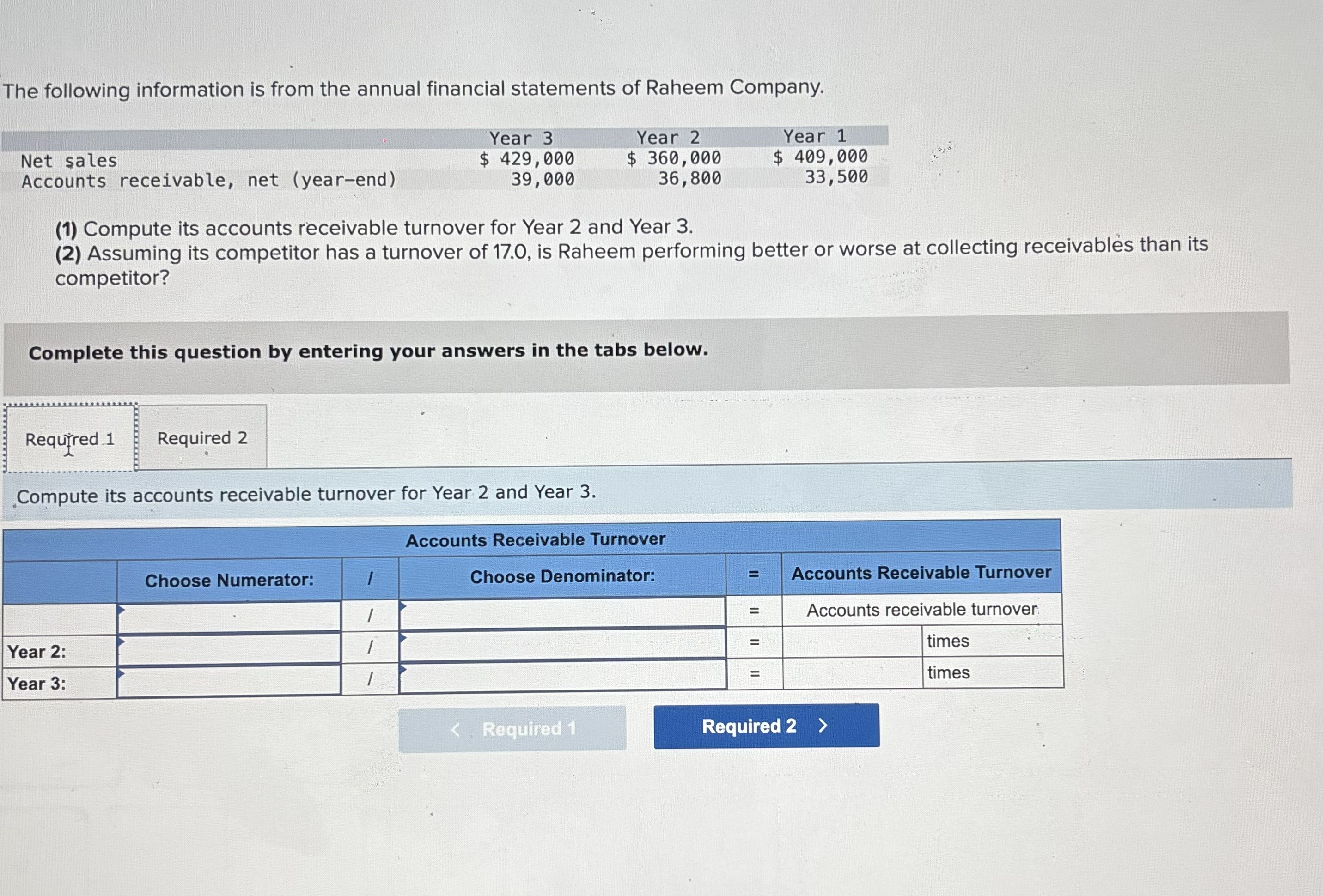 The following information is from the annual