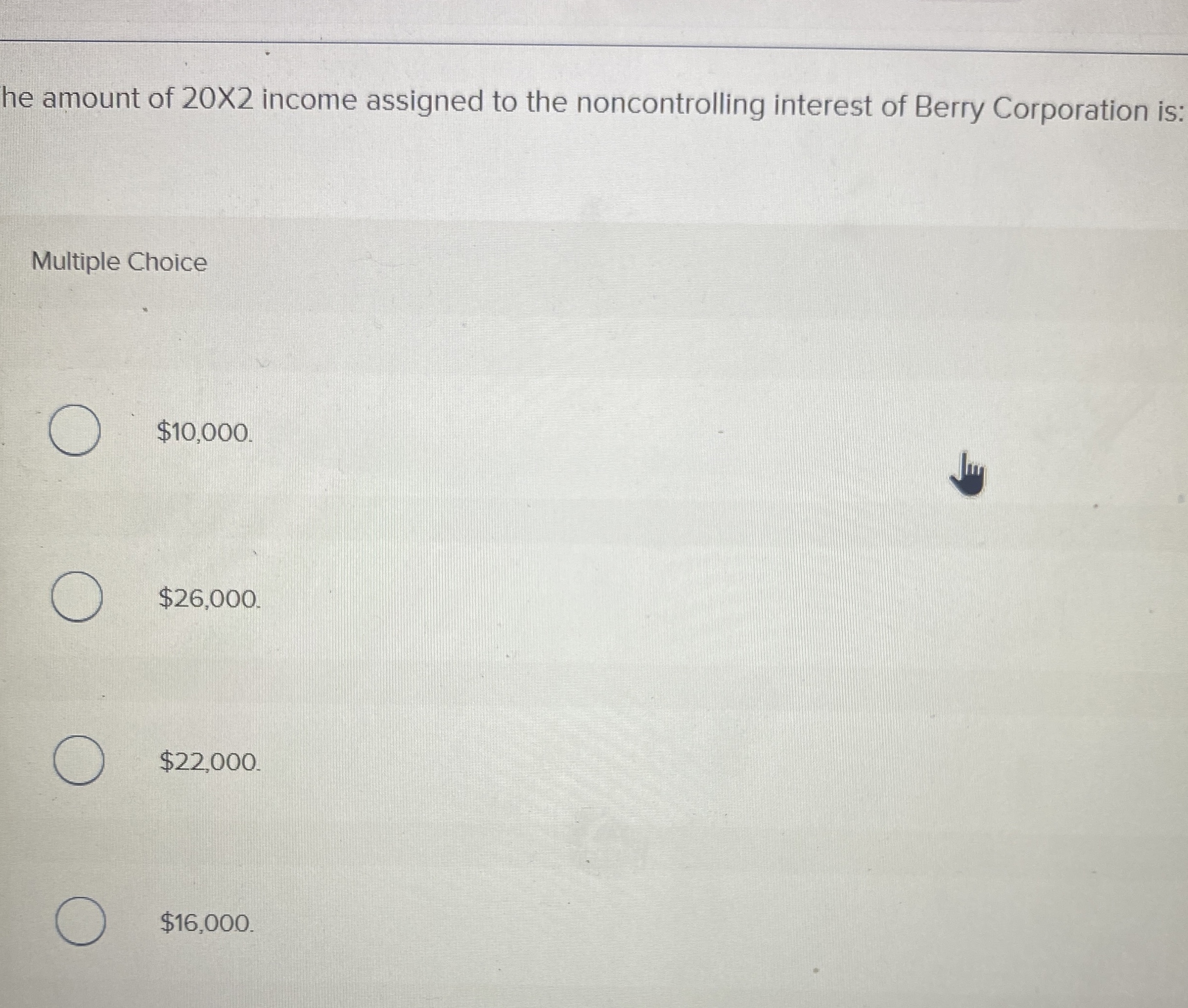 he amount of 2 0 \ times 2 income assigned to the