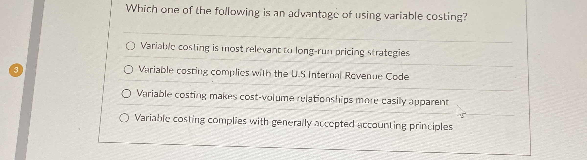 Which one of the following is an advantage of