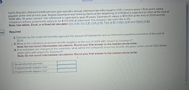 Sachs Brands's defined benefit pension plan