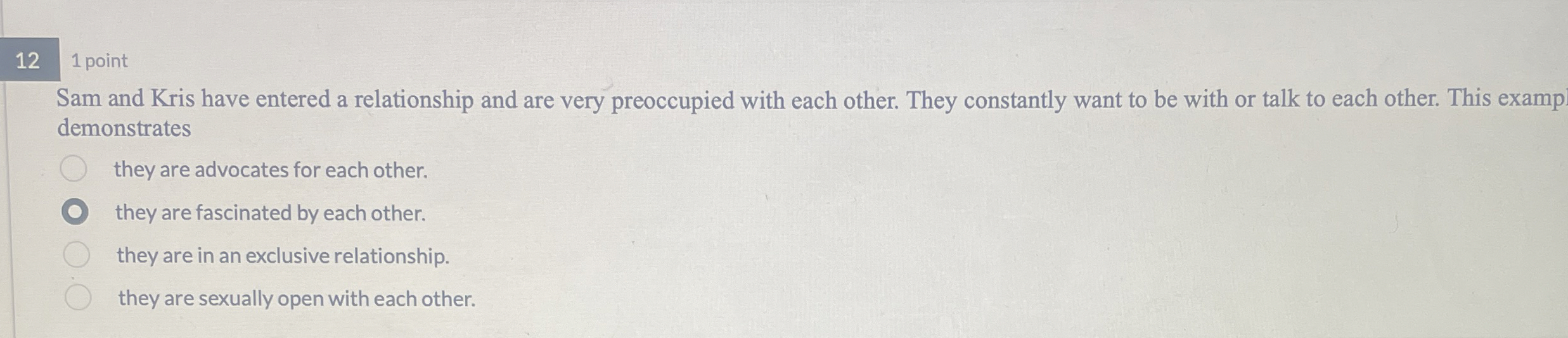1 2 1 point Sam and Kris have entered a