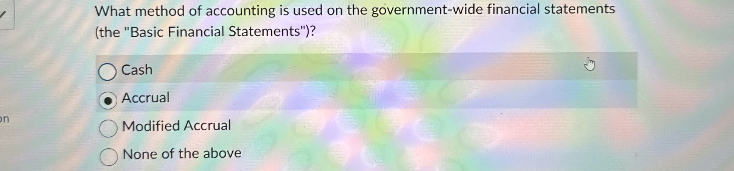 What method of accounting is used on the