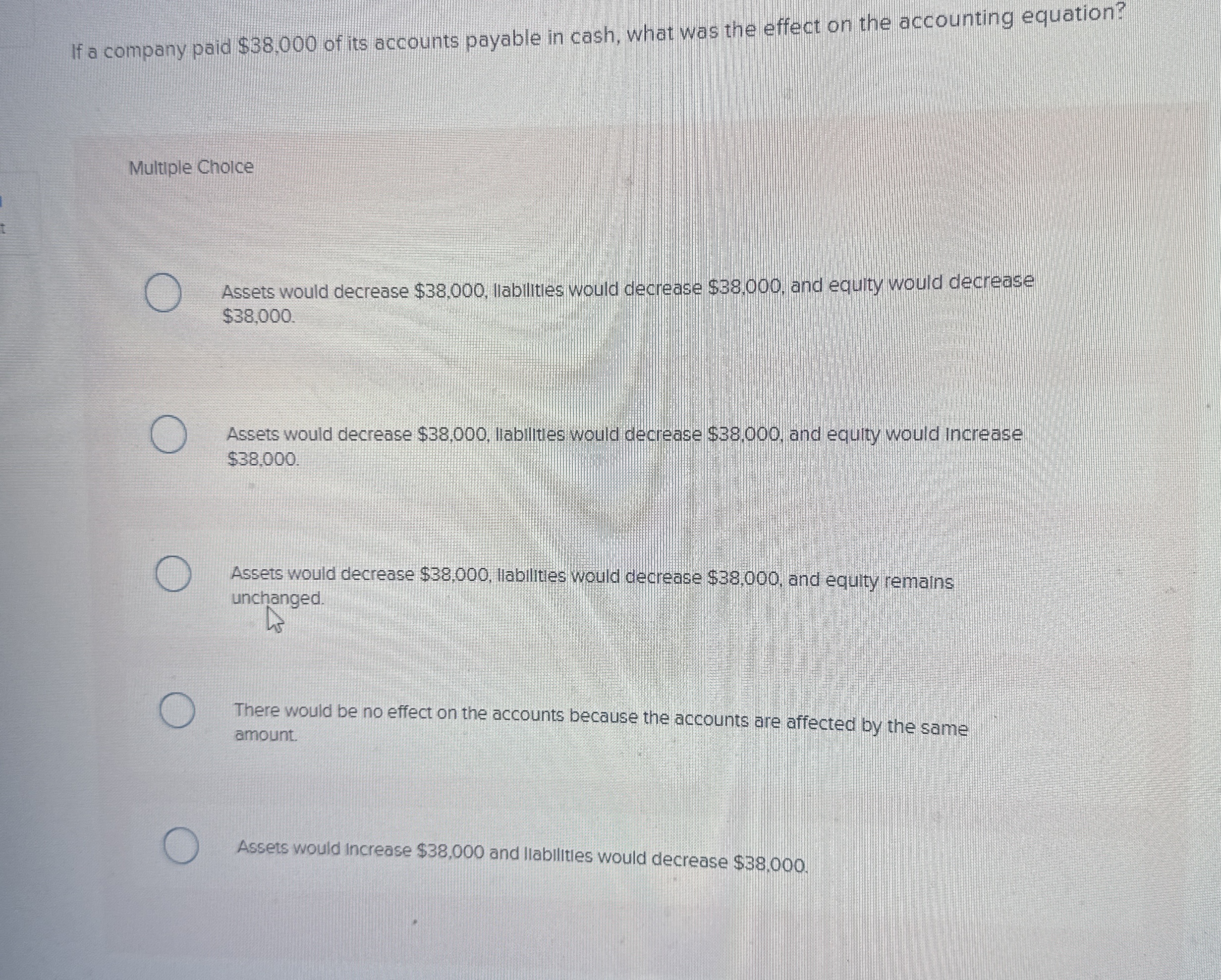 If a company paid $ 3 8 , 0 0 0 of its accounts