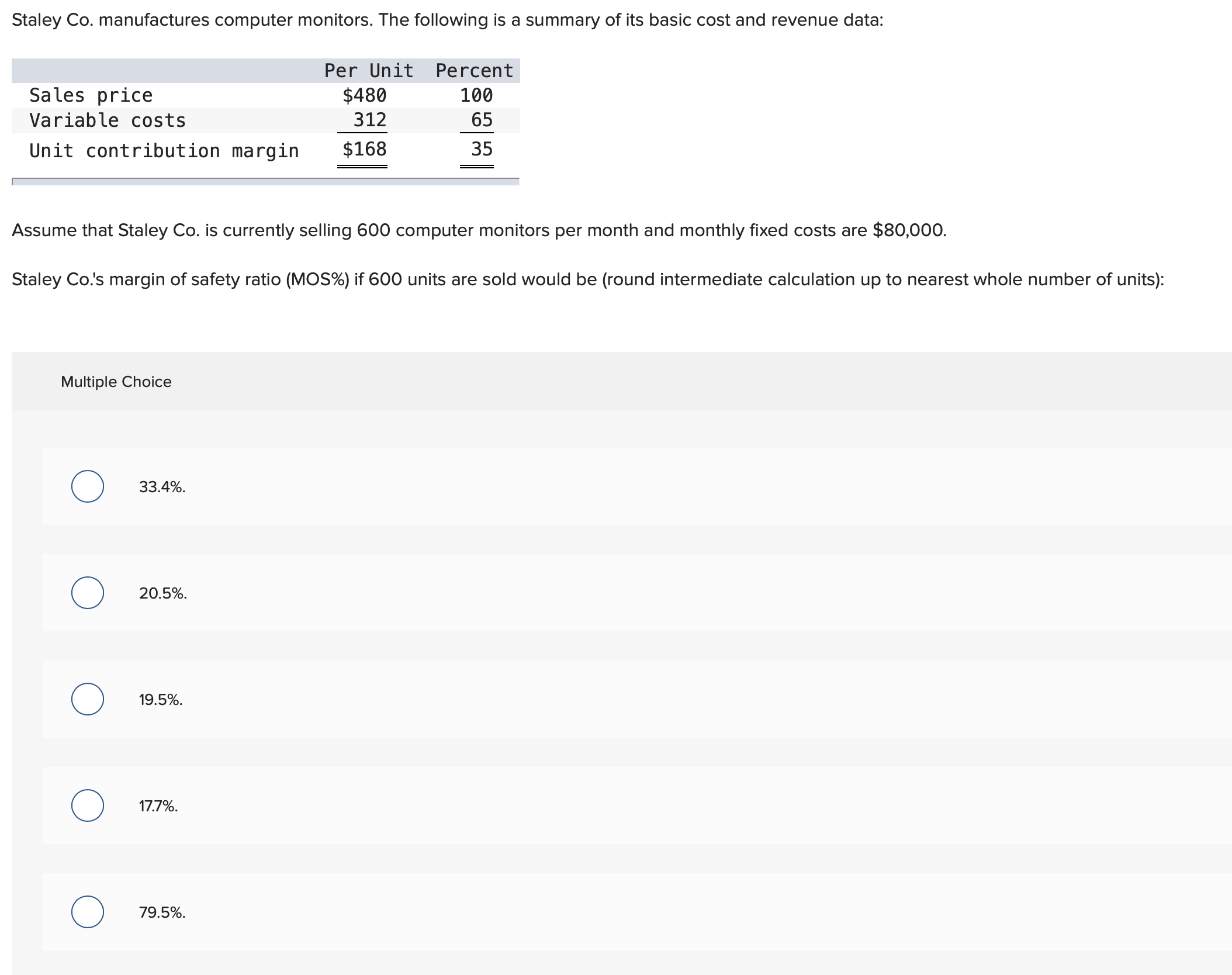 40 Can you help me with this one? Staley Co.