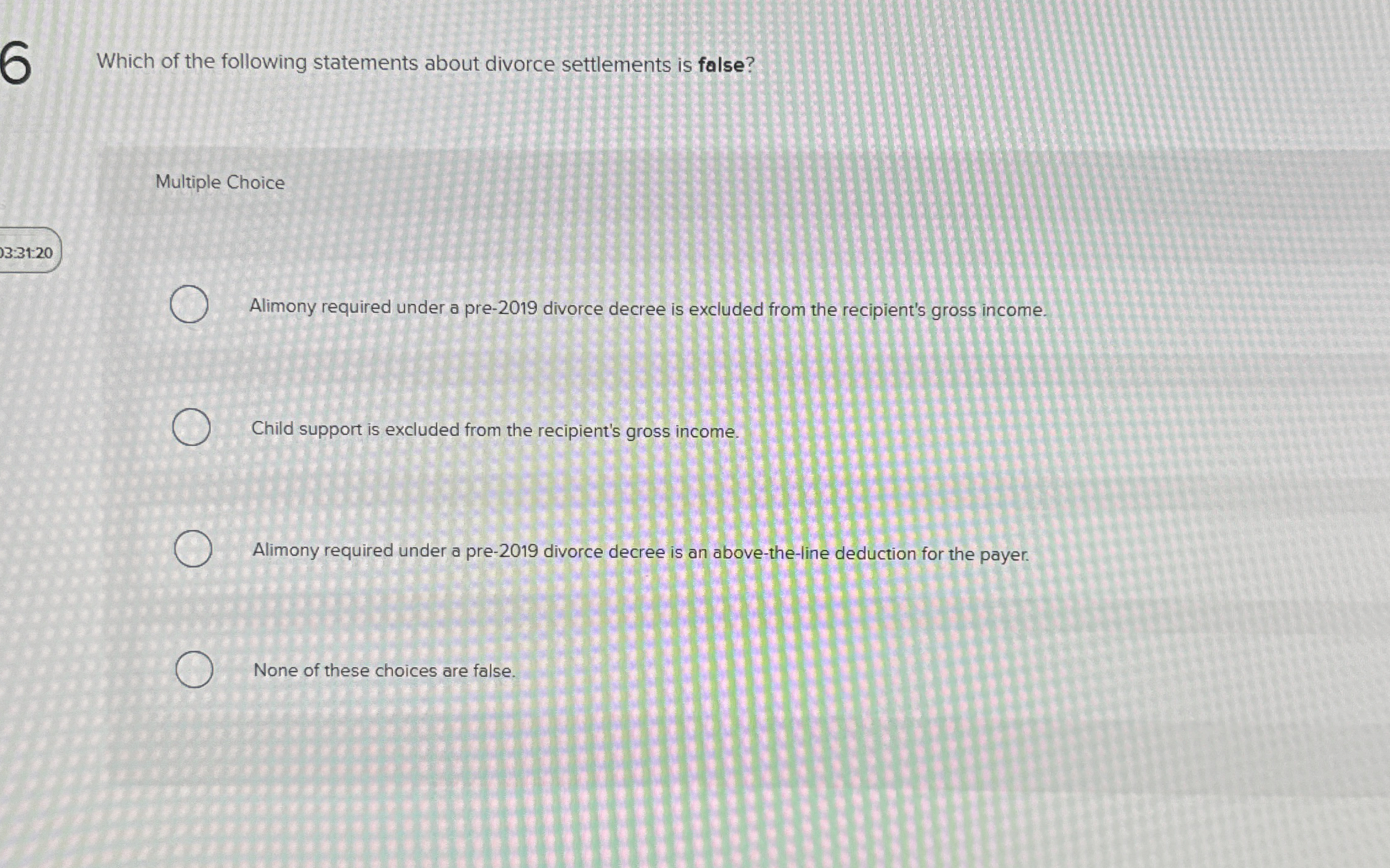 Which of the following statements about divorce