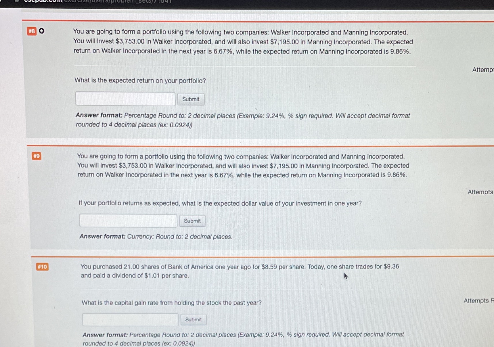 You are going to form a portfolio using the