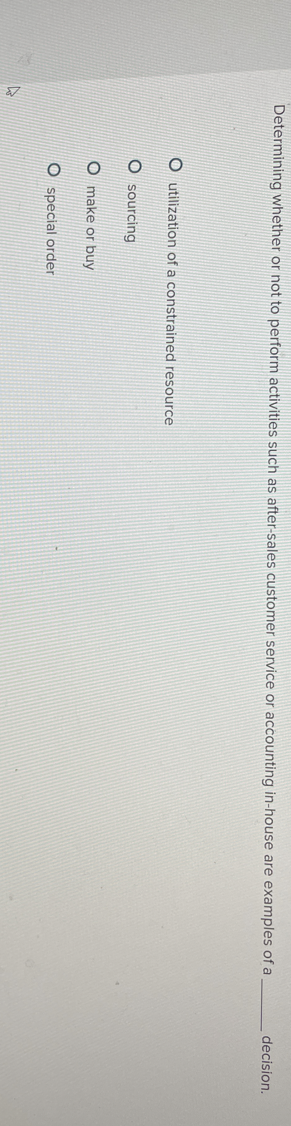 Determining whether or not to perform activities