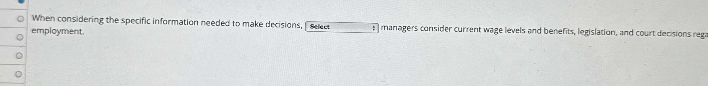 When considering the specific information needed
