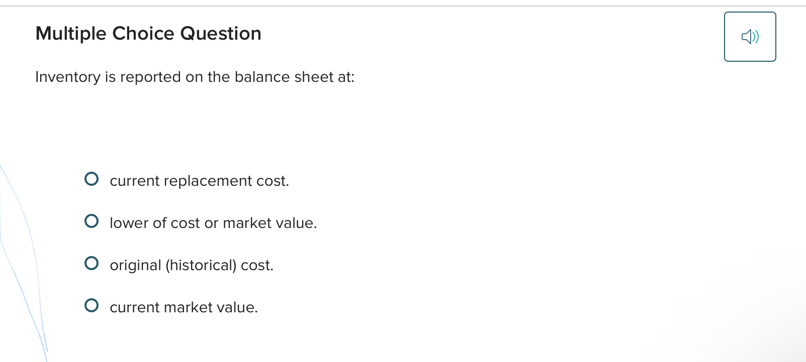 Multiple Choice Question Inventory is reported on