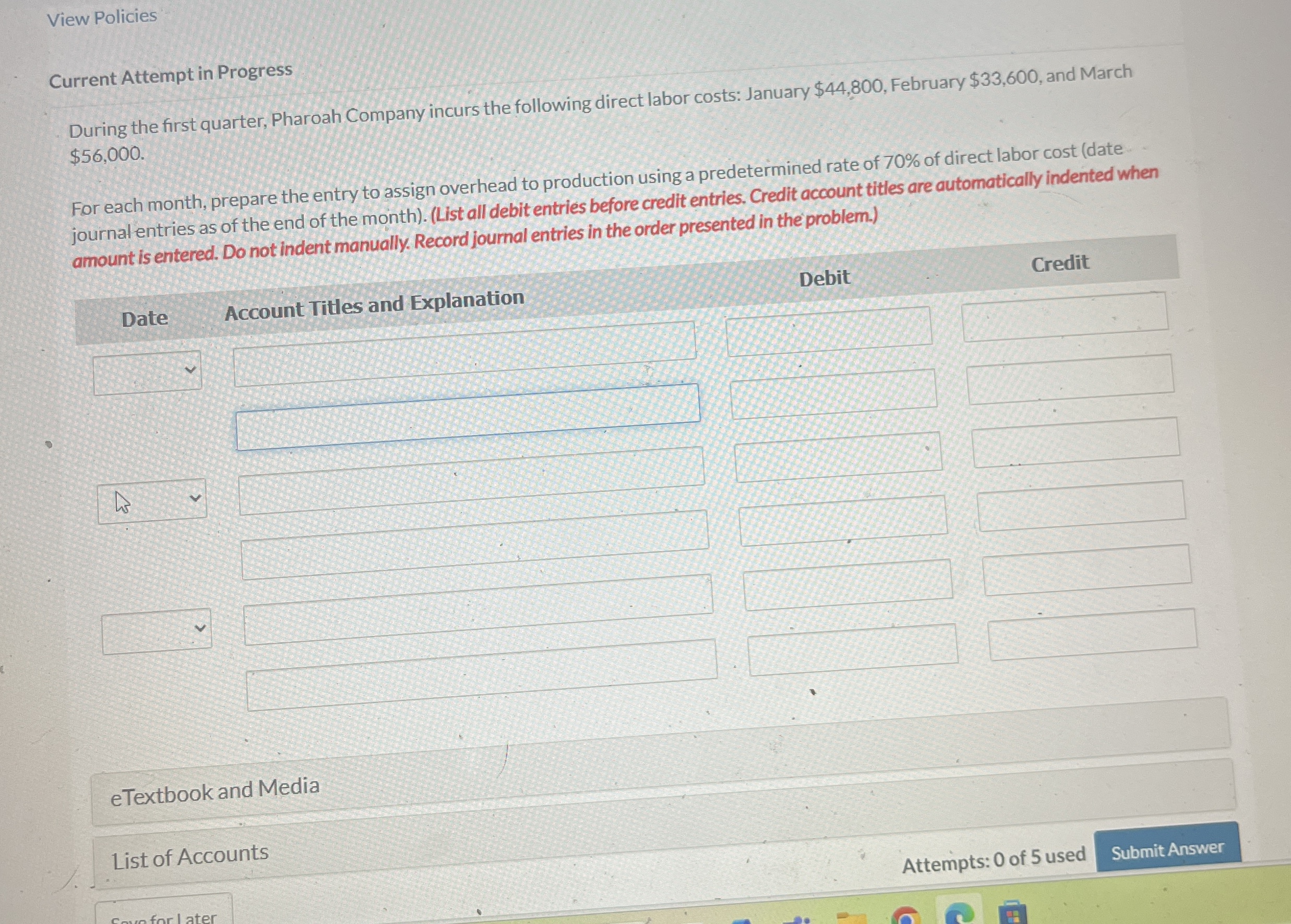 View Policies Current Attempt in Progress During