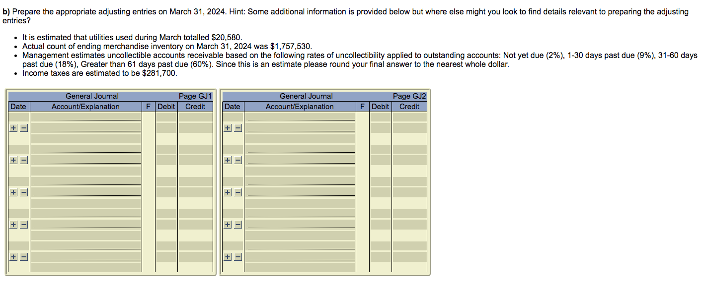 a) The following bank statement was received.