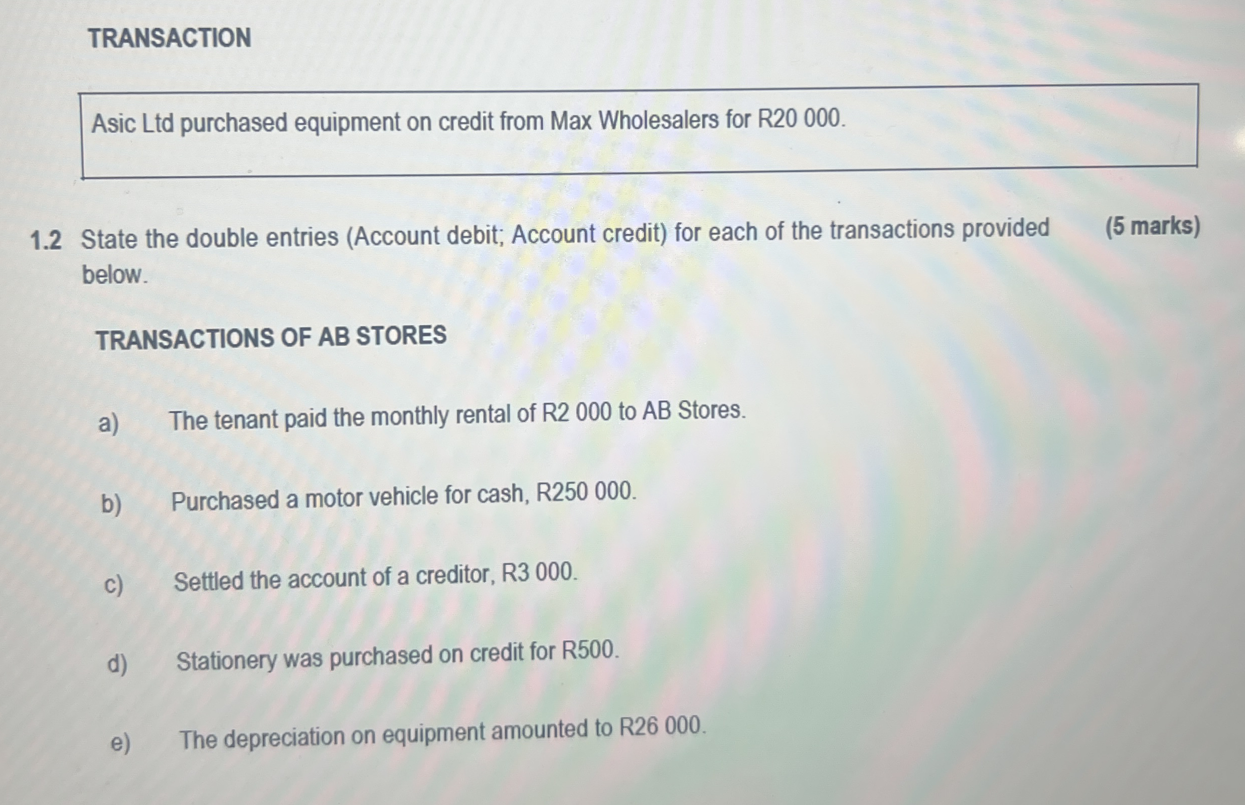 TRANSACTION Asic Ltd purchased equipment on
