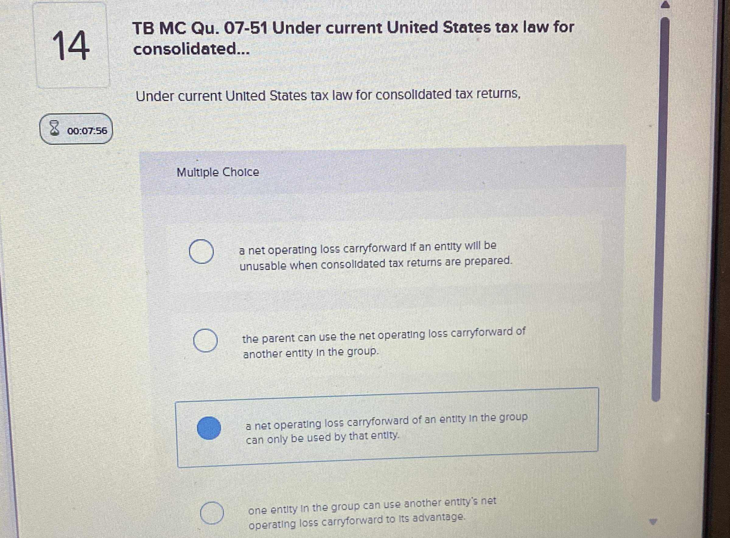1 4 TB MC Qu . 0 7 - 5 1 Under current United