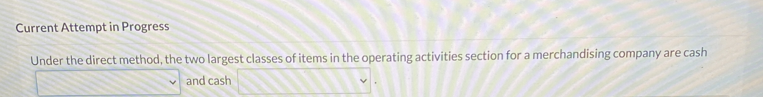 Current Attempt in Progress Under the direct