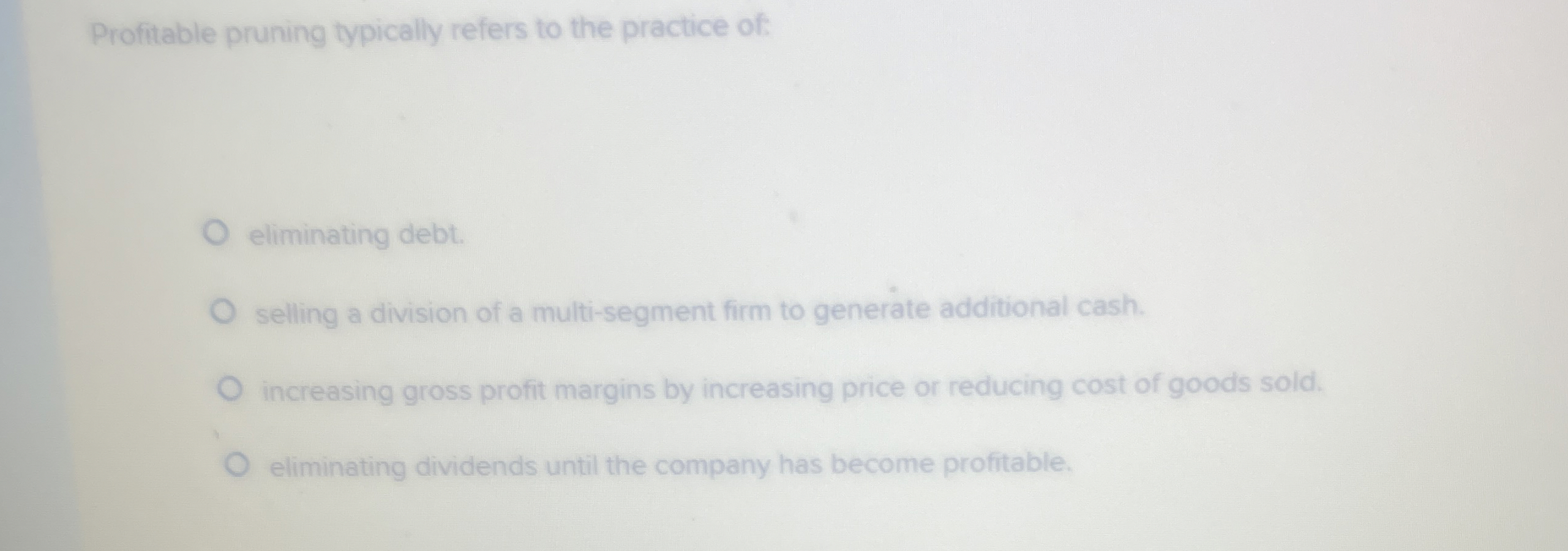 Profitable pruning typically refers to the