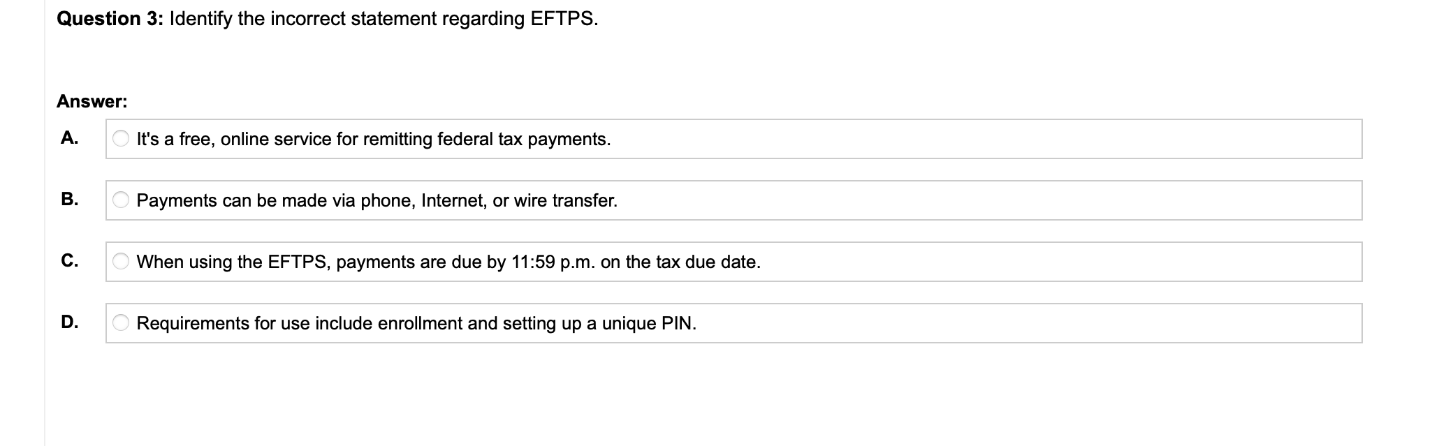 Question 1: What is the due date for eling Form