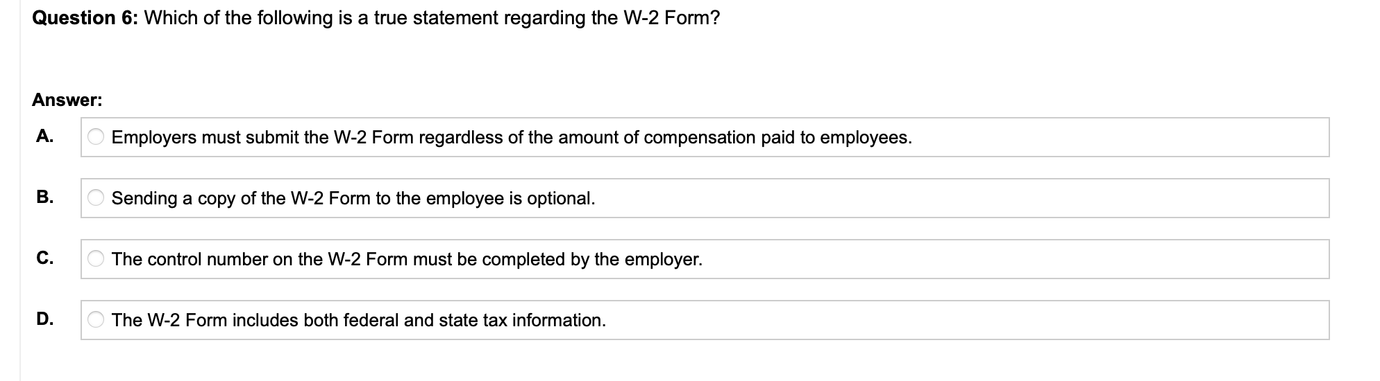 Question 1: What is the due date for eling Form