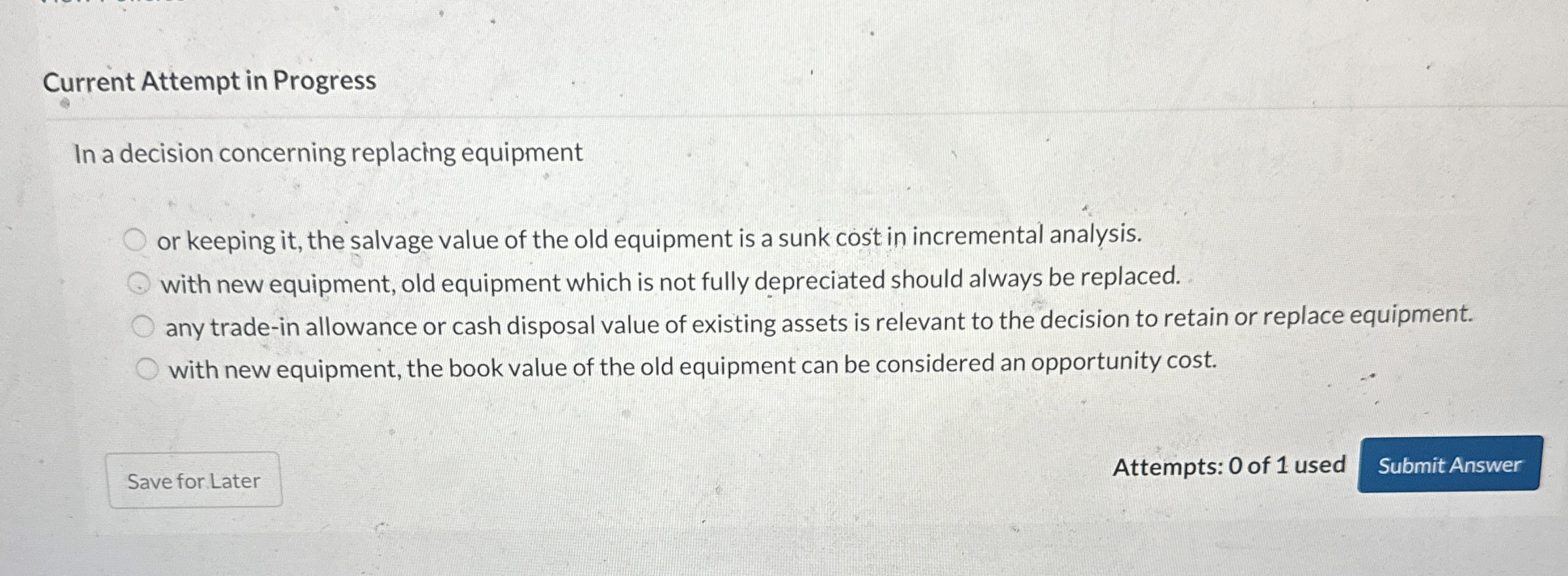 Current Attempt in Progress In a decision