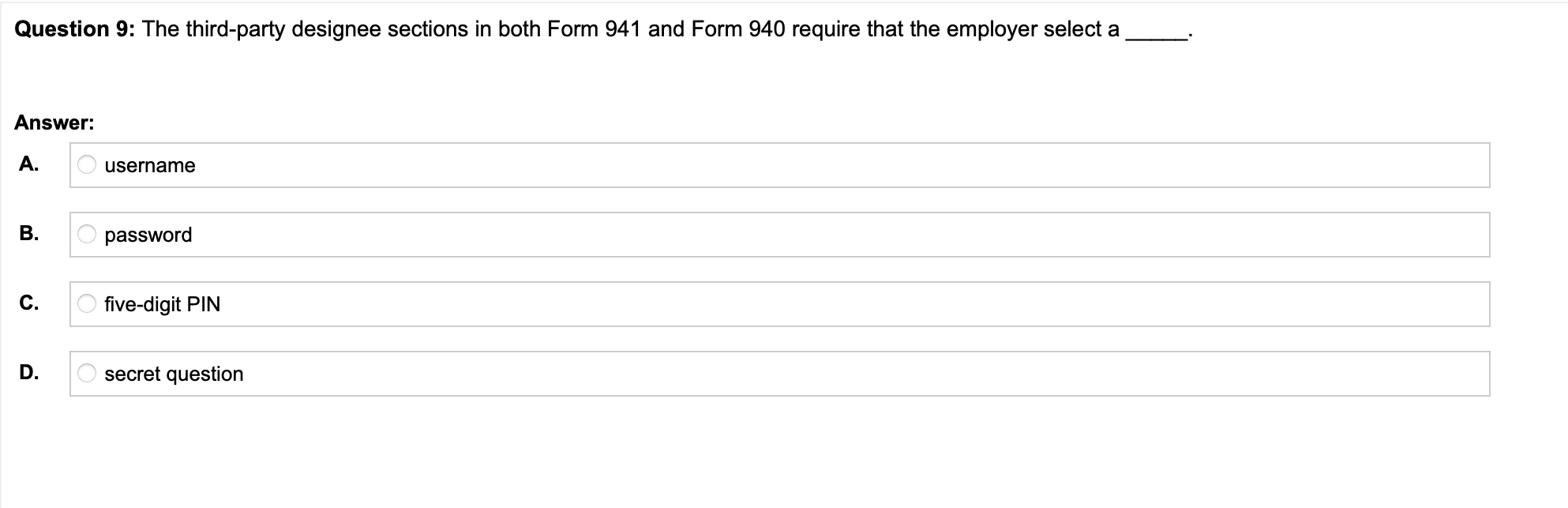 Question 1: What is the due date for eling Form