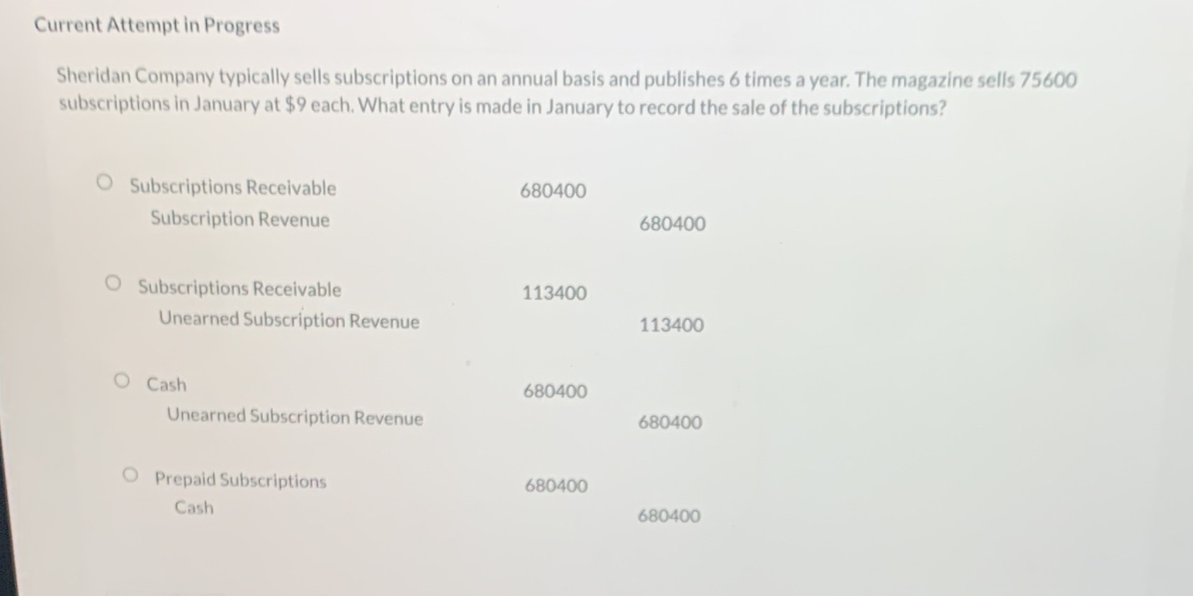 Current Attempt in Progress Sheridan Company