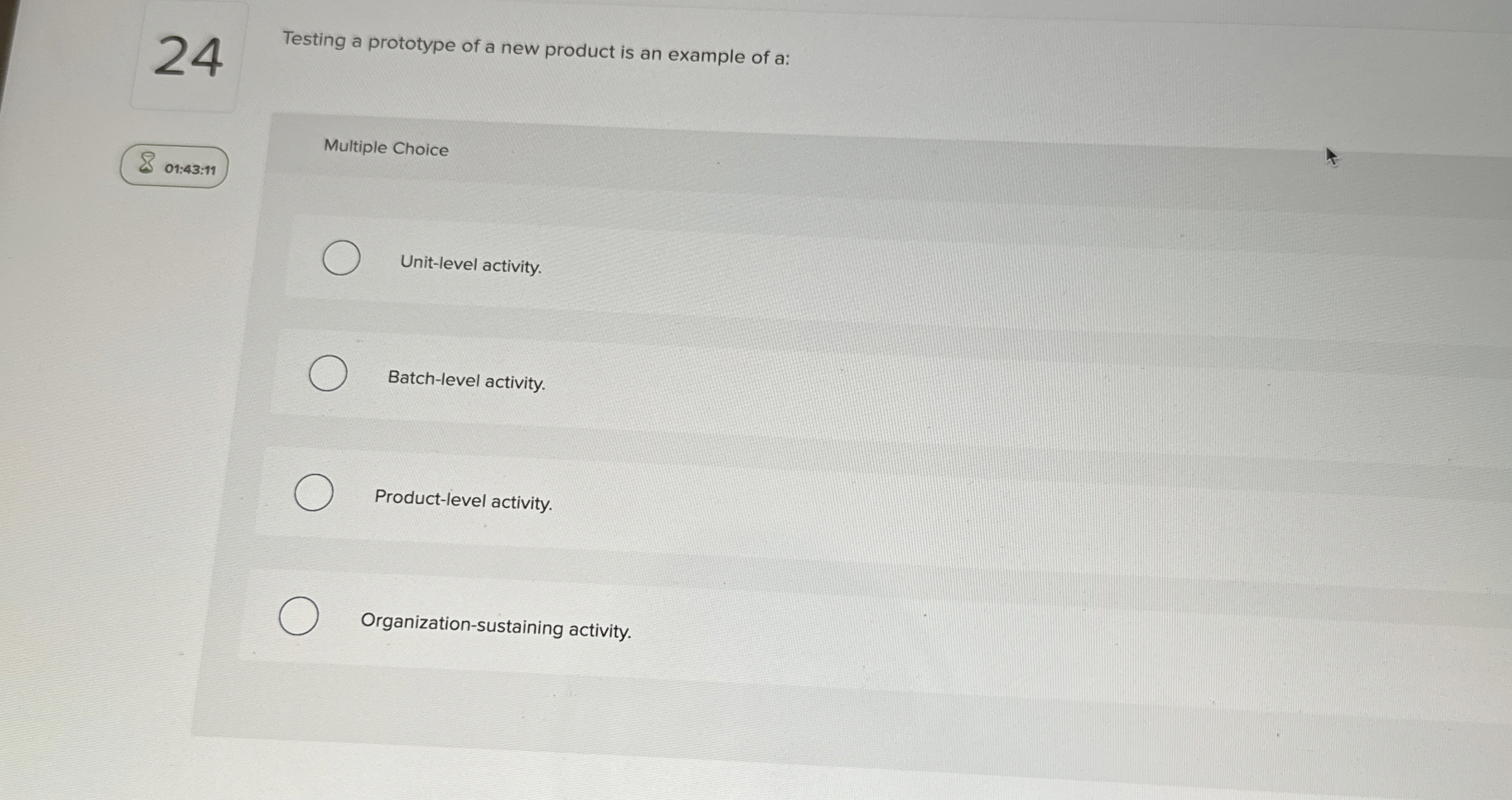 2 4 Testing a prototype of a new product is an