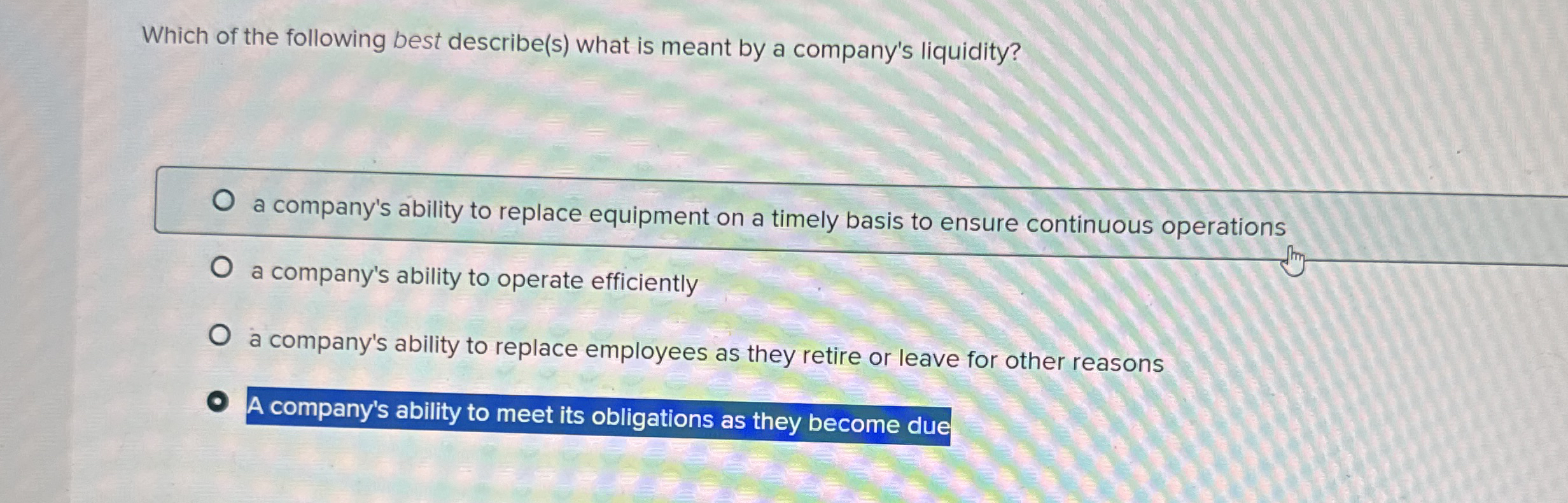 Which of the following best describe ( s ) what