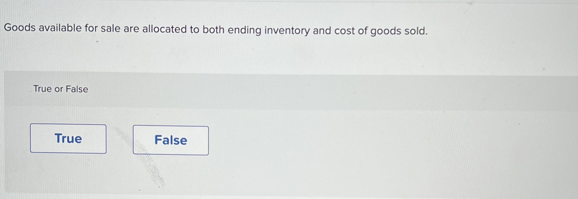 Goods available for sale are allocated to both