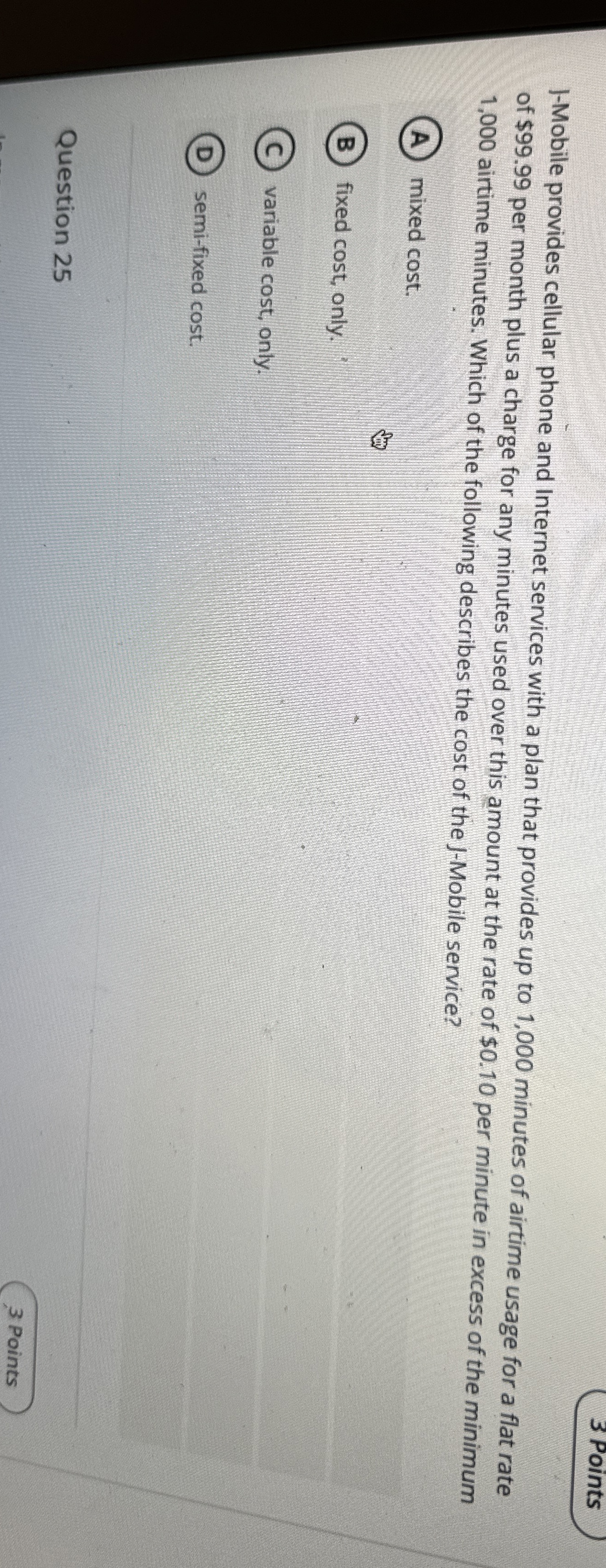 1 - Mobile provides cellular phone and Internet