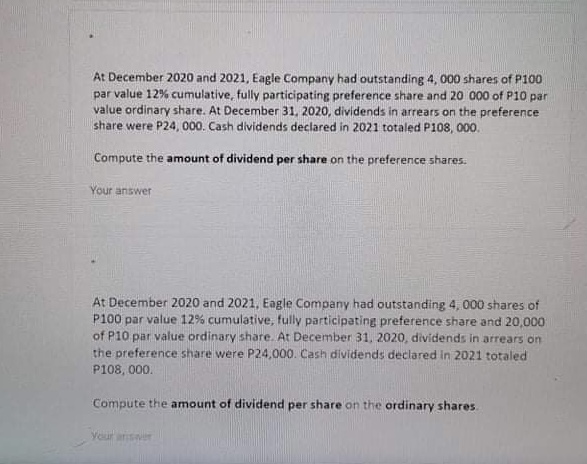 Corporation At the end of the accounting year.