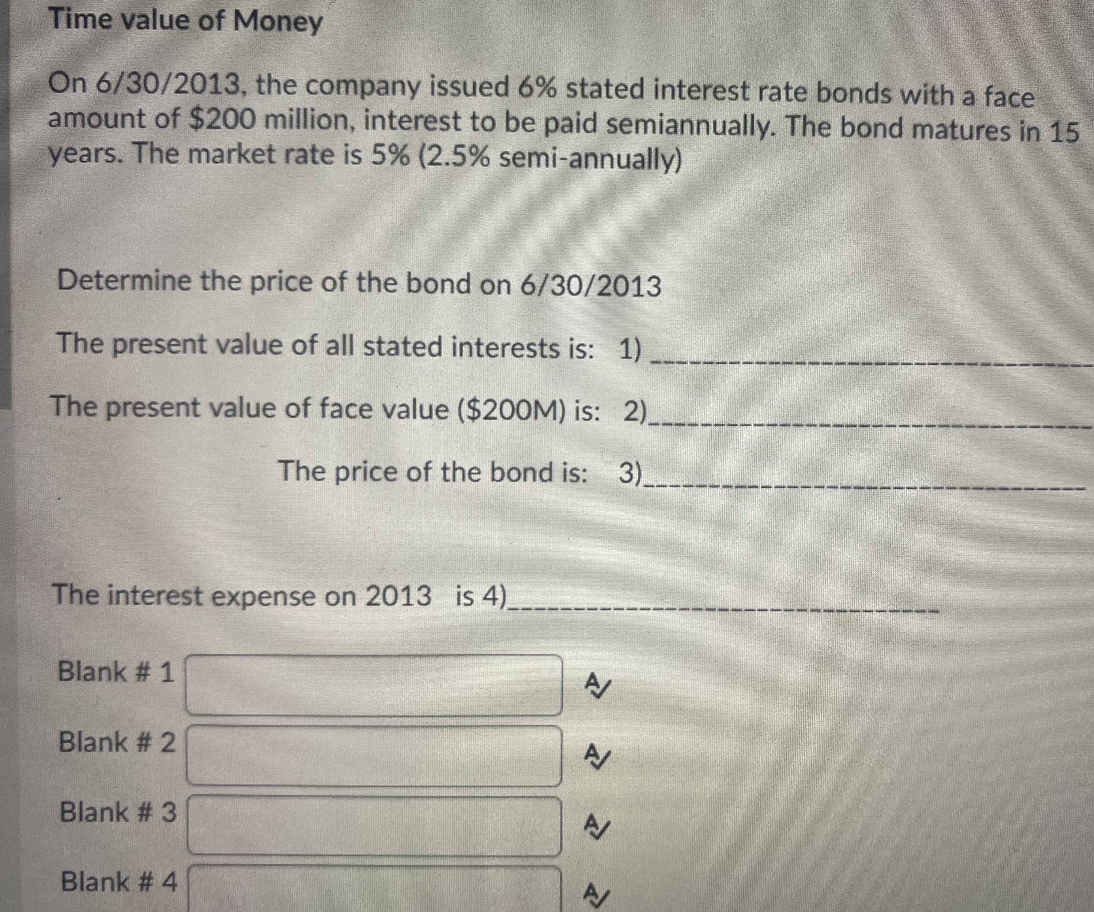 Please see below pic Time value of Money On