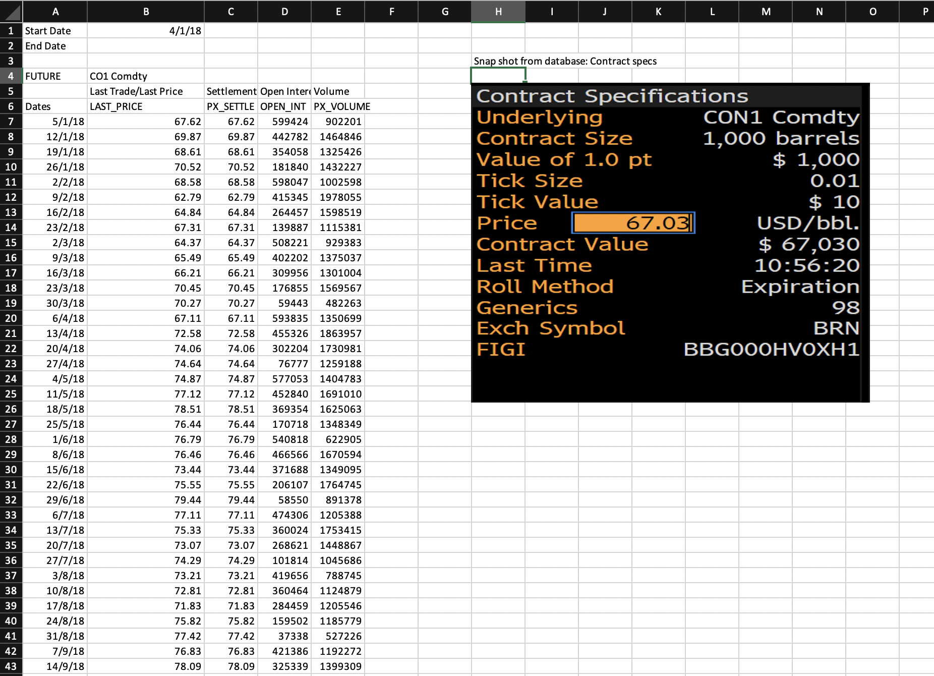 G M N B C D E F H K 1 Start Date 4/1/18 End Date