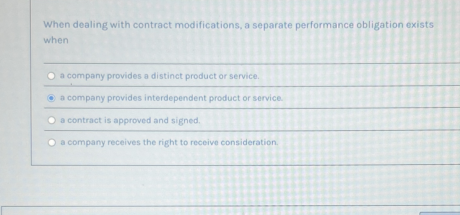 When dealing with contract modifications, a