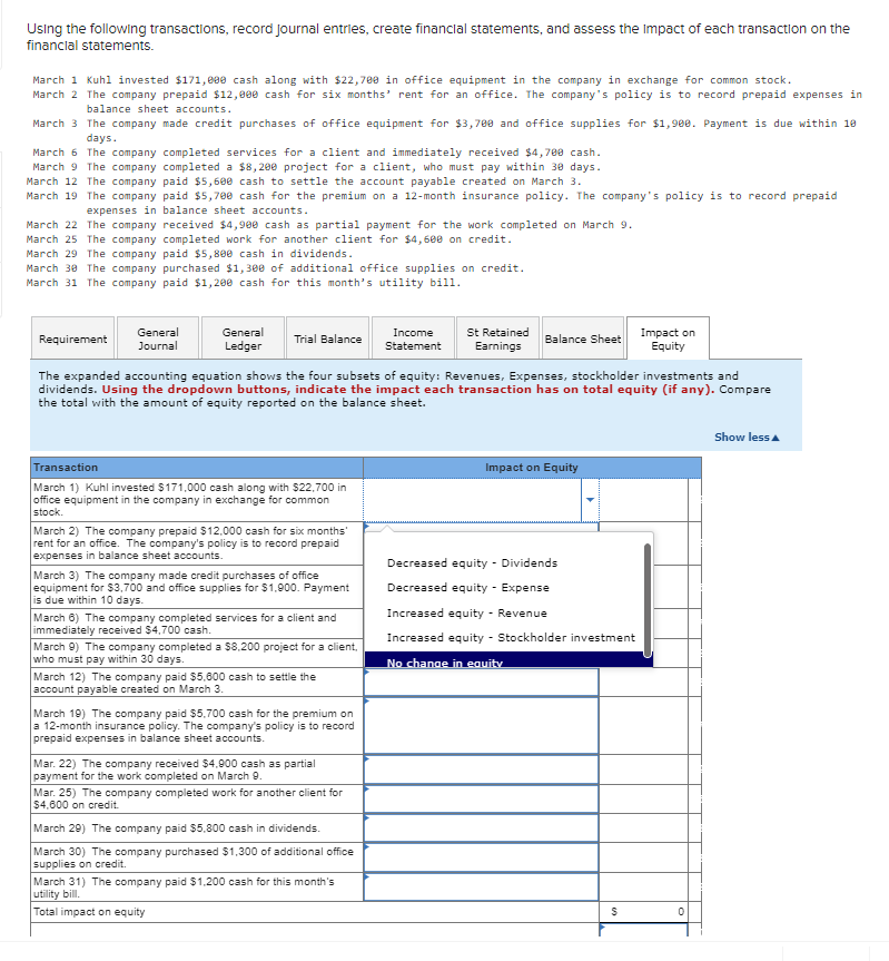Solve Using the following transactions, record