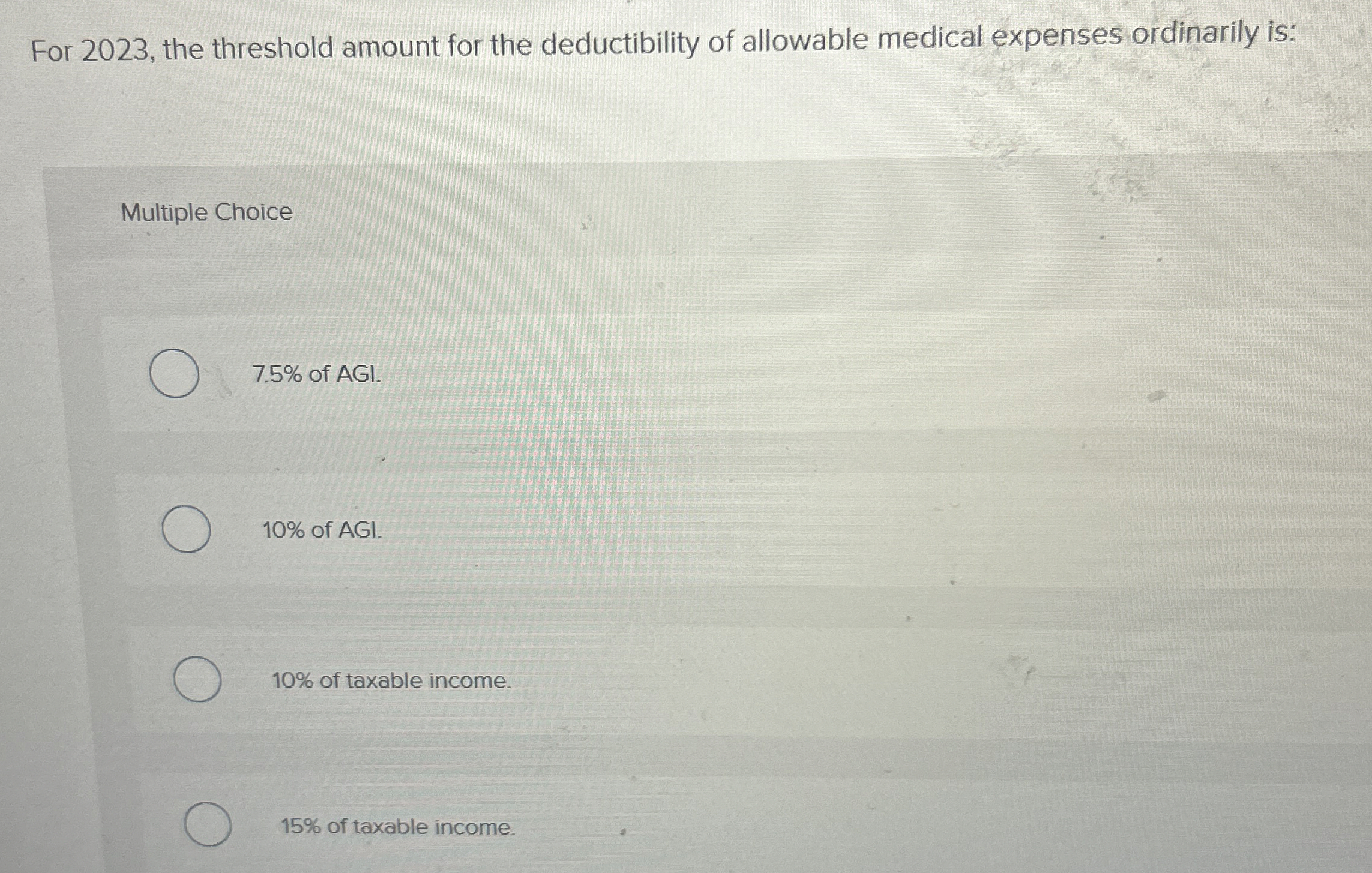 For 2 0 2 3 , the threshold amount for the