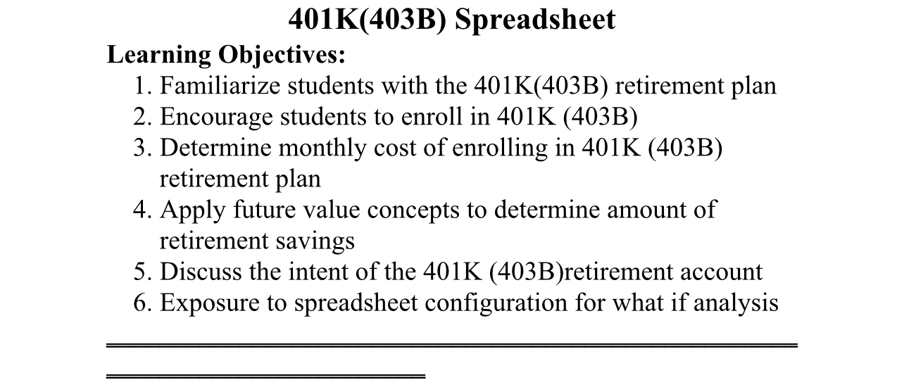 Label Each Question: 1. Create a spreadsheet to