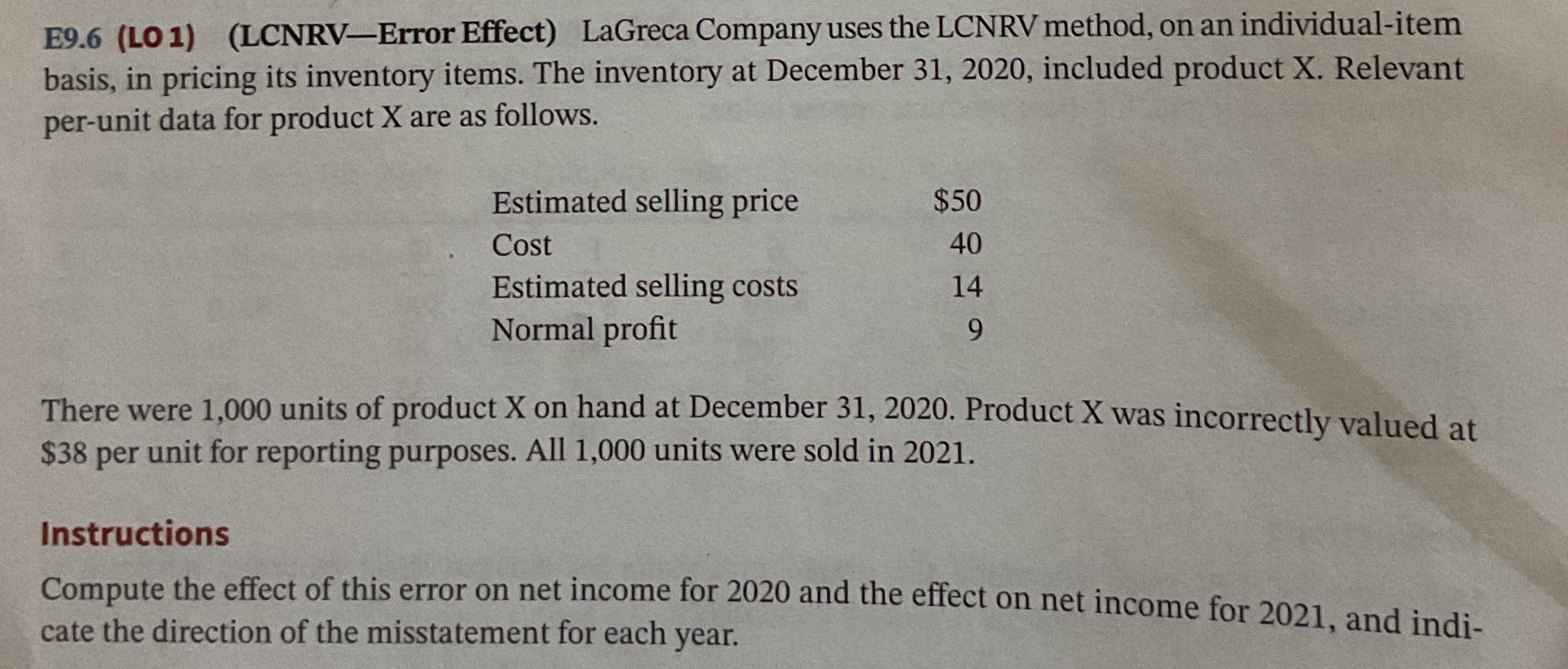 E 9 . 6 ( LO 1 ) ( LCNRV - Error Effect ) LaGreca
