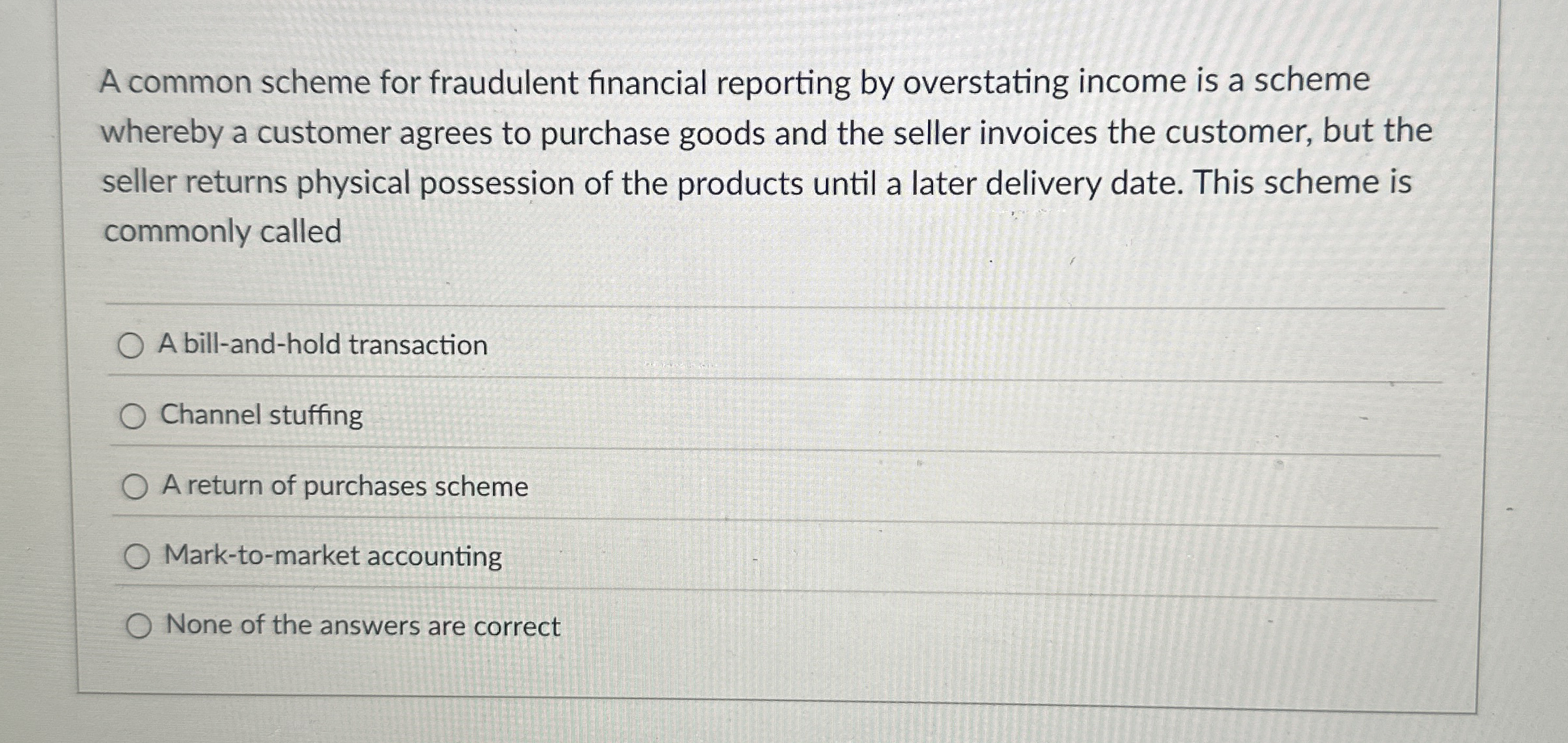 A common scheme for fraudulent financial