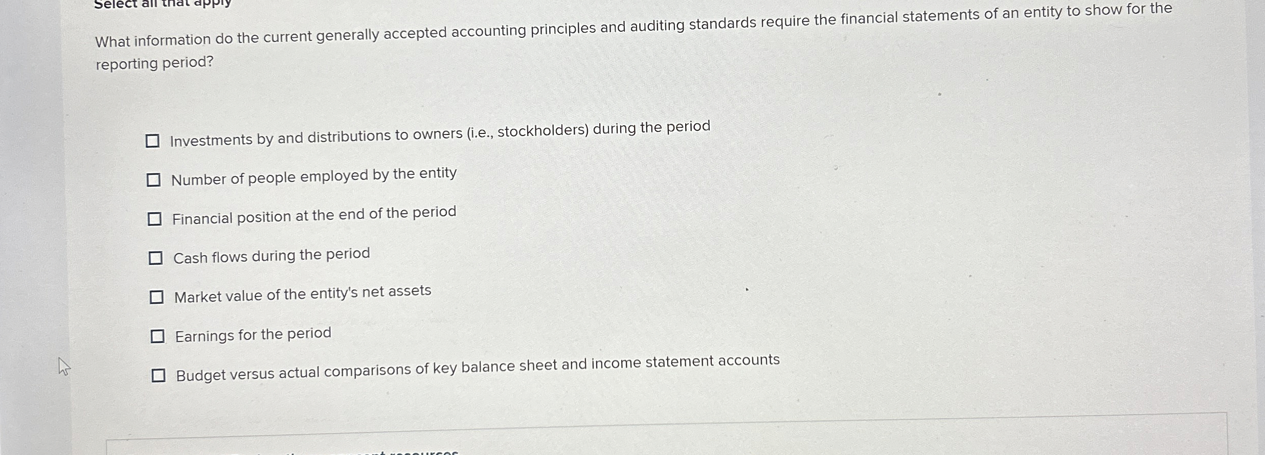 What information do the current generally