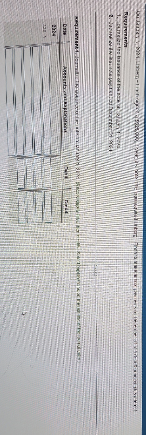 Please help me with this one On January 1, 2024,