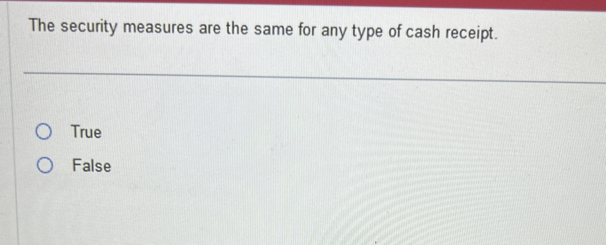 The security measures are the same for any type