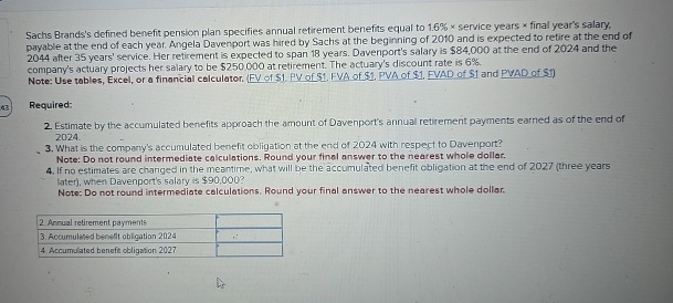 Sachs Brands's defined benefit pension plan