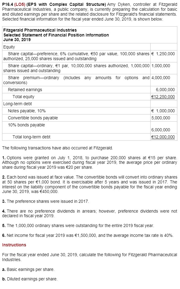 P16.4 (LO5) (EPS with Complex Capital Structure)