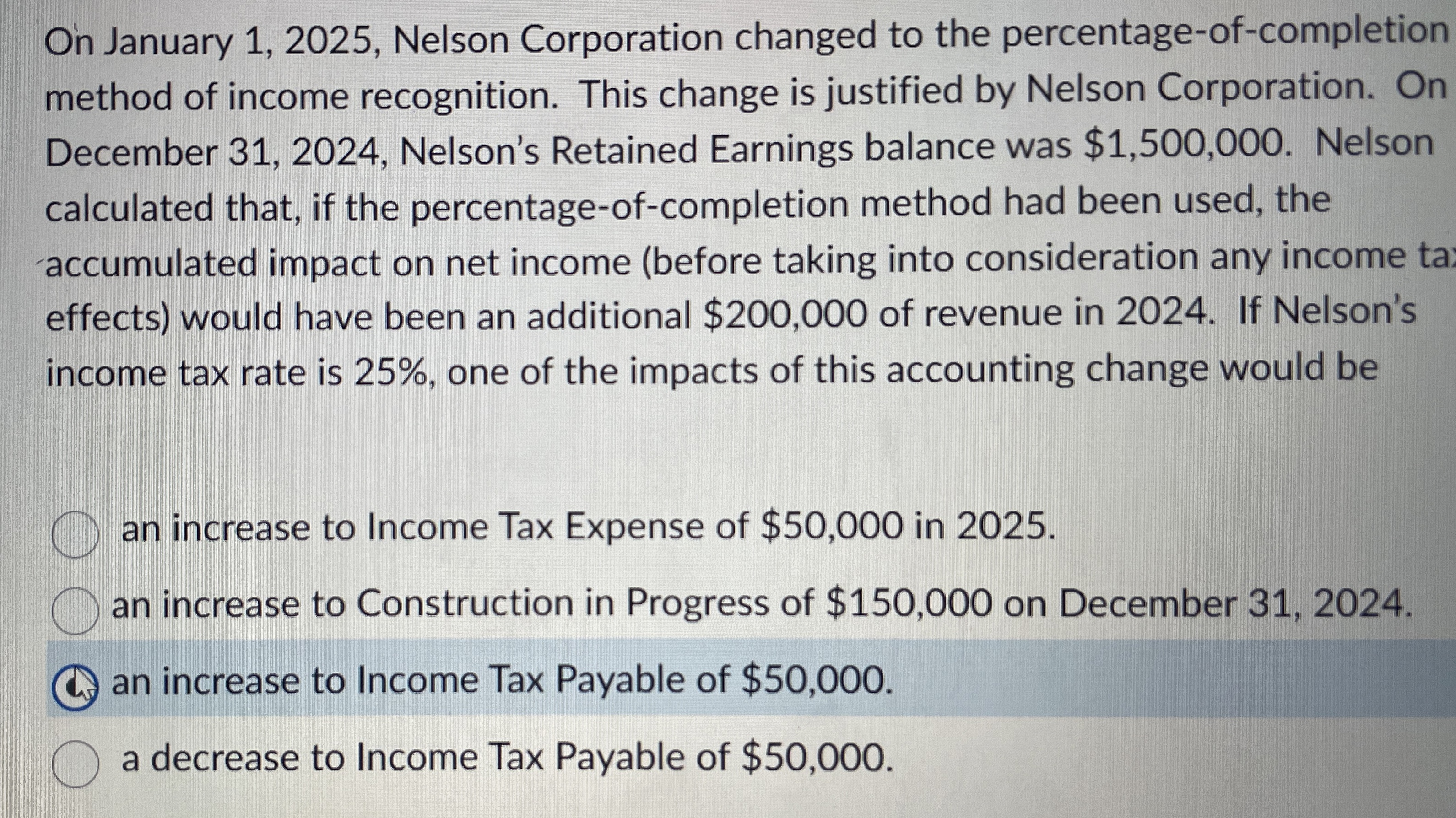 On January 1 , 2 0 2 5 , Nelson Corporation