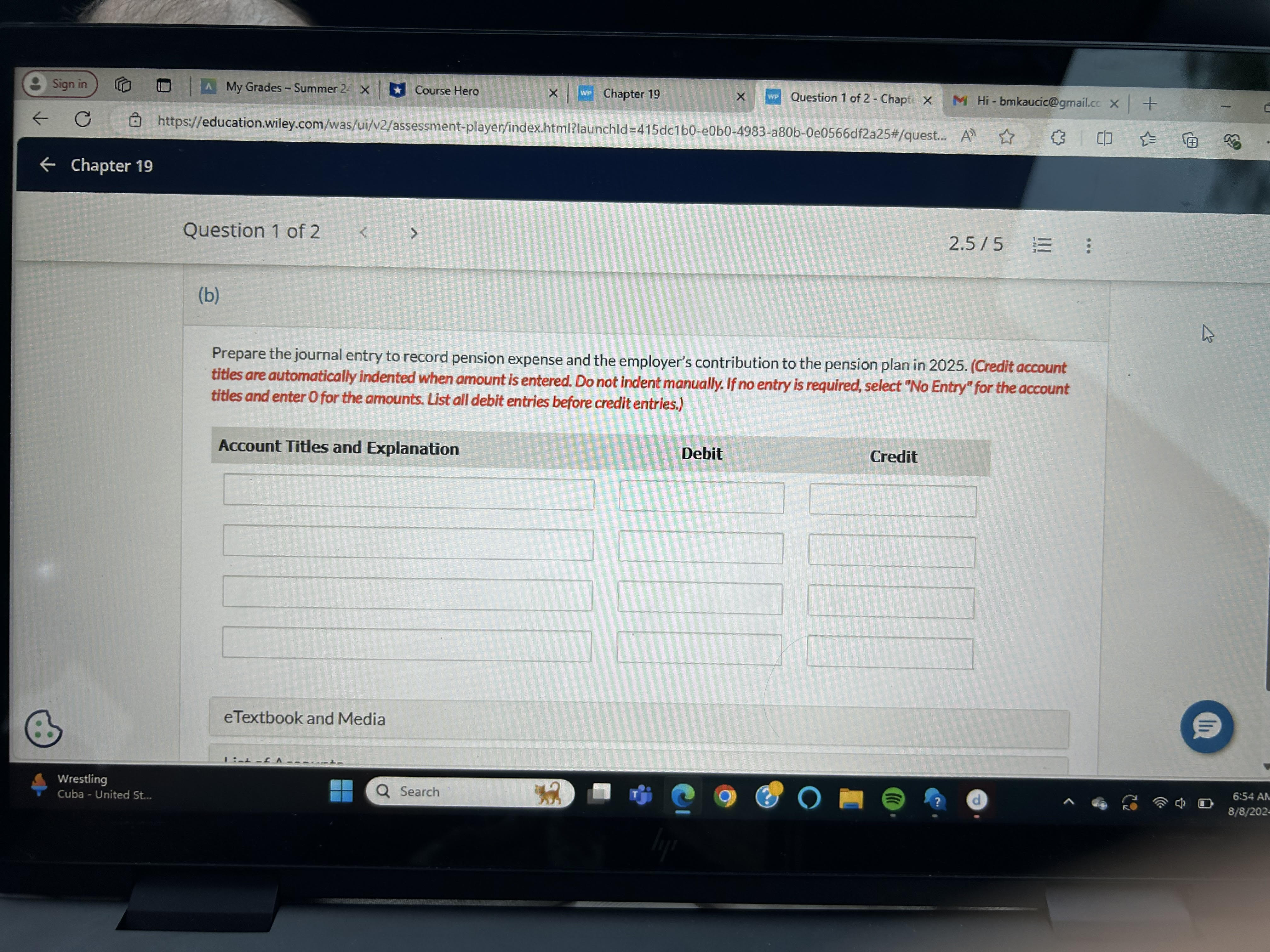 My Grades - Summer 2 X * Course Hero x WP Chapter