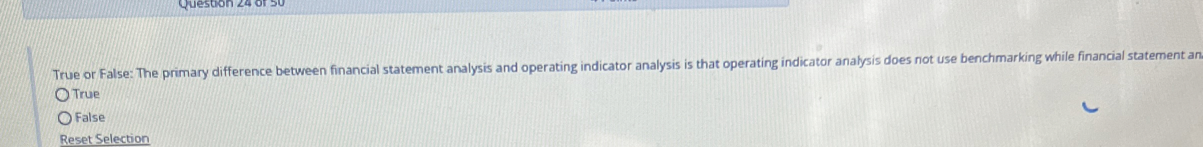 True or False: The primary difference between