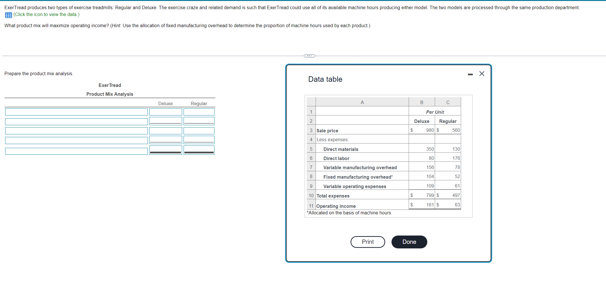 ExerTread produces two types of exercise