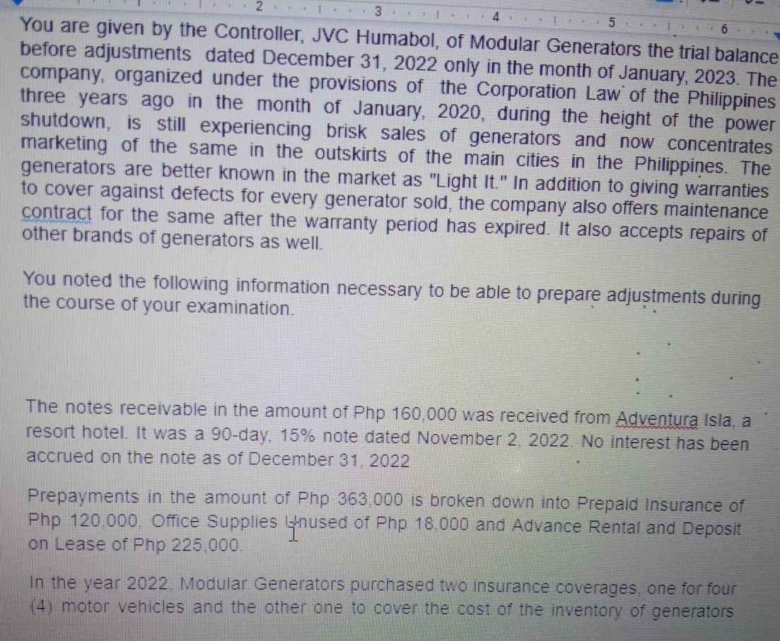 REQUIREMENT: ADJUSTING ENTRIES WITH COMPUTATIONS