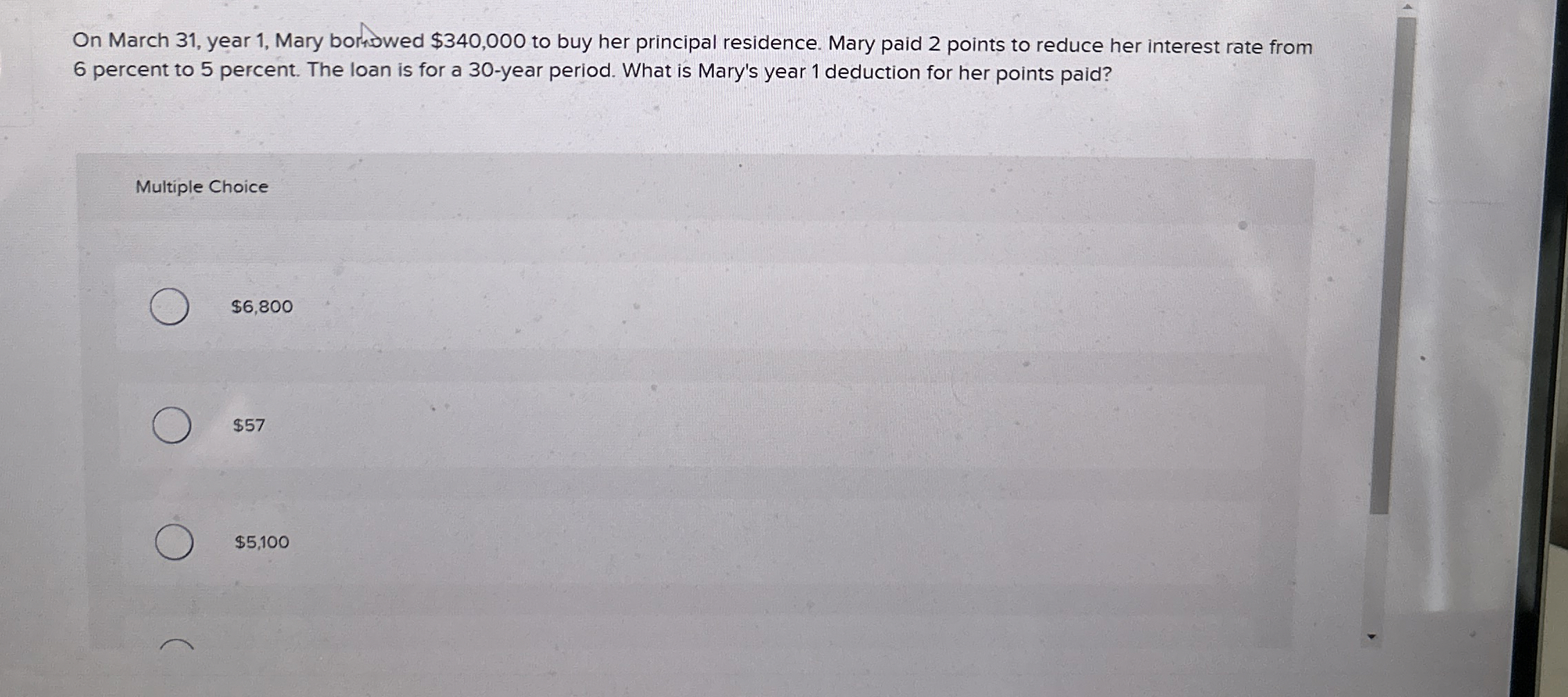 On March 3 1 , year 1 , Mary bormowed $ 3 4 0 , 0