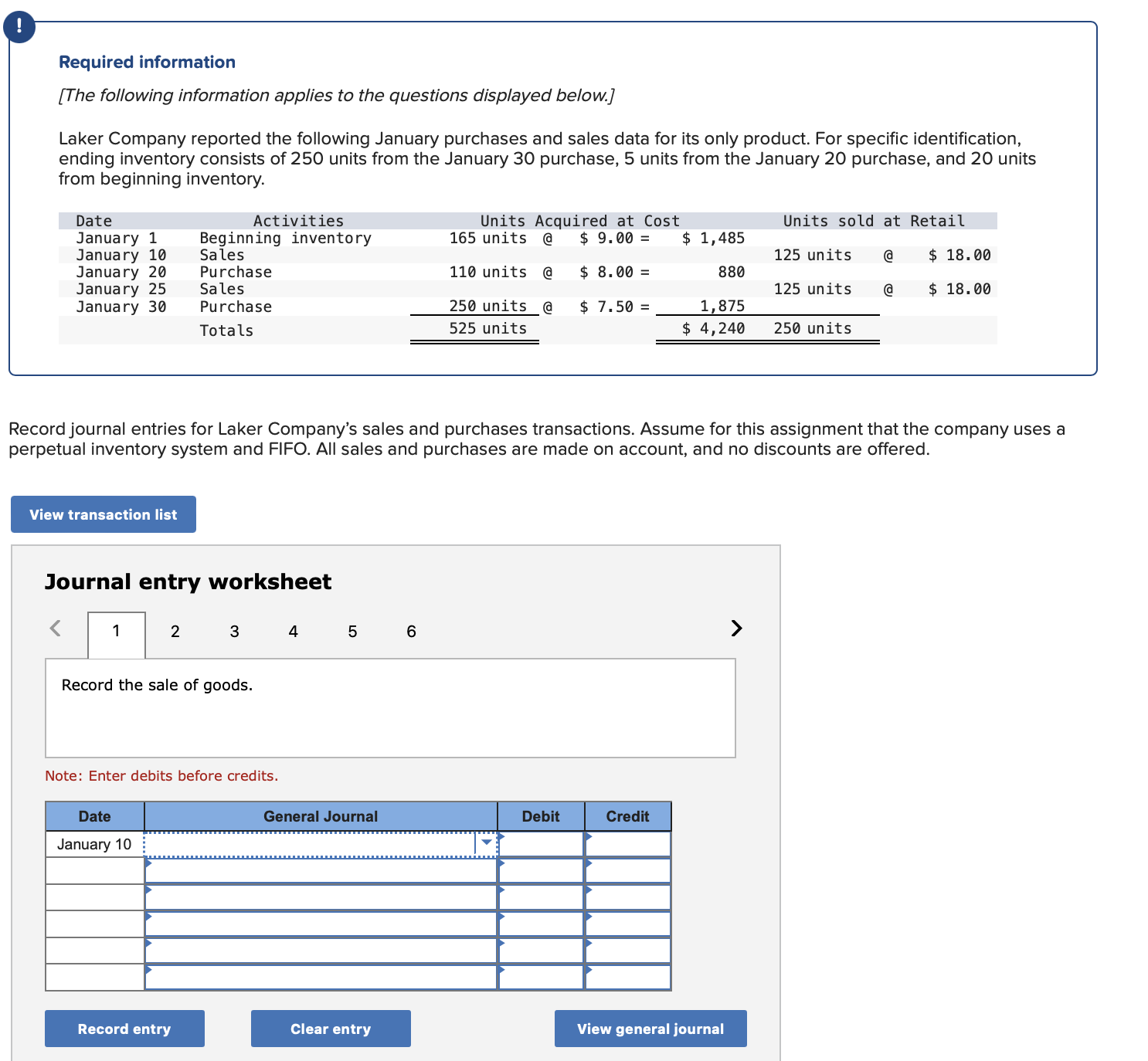 Required information [ The following information