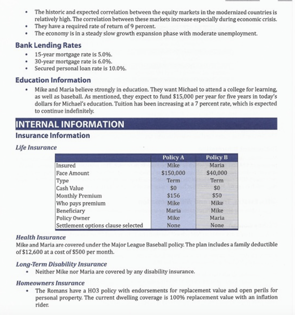 MIKE AND MARIA ROMAN Mike and Maria have come to